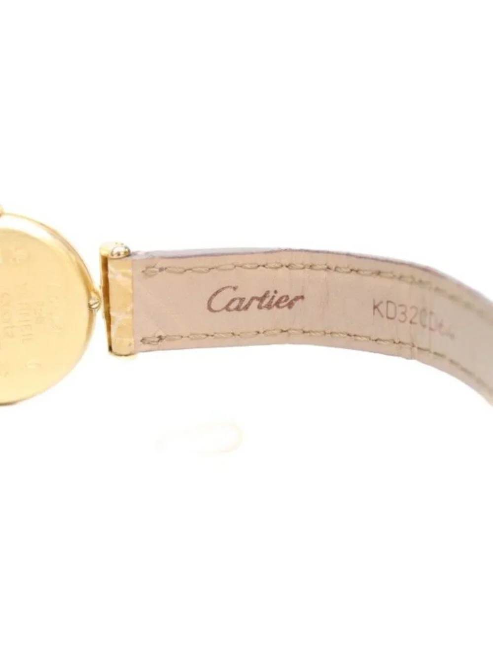 Cartier 925 Must Colise Vermeil SM Gold Dial Quartz Leather